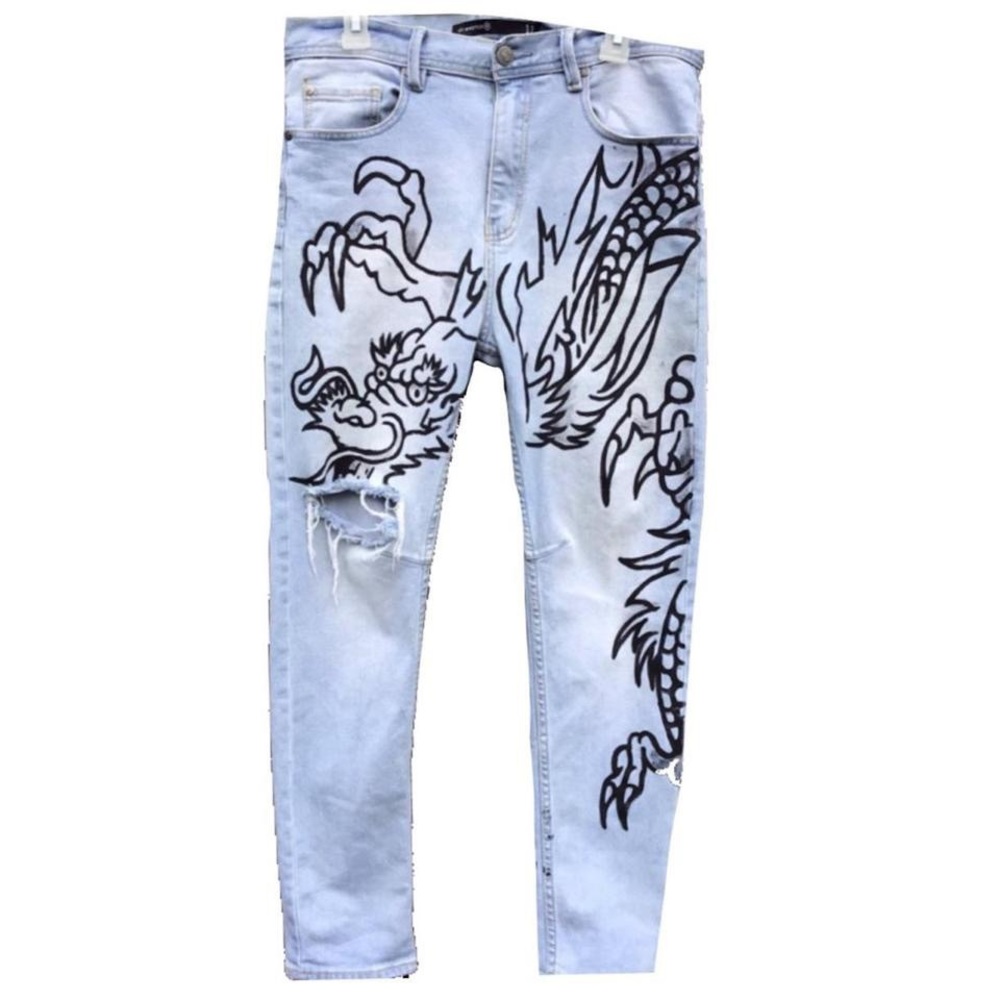 Dragon Painted Jeans